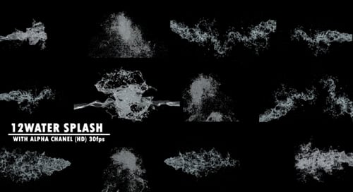 Dynamic Water Splashes and Flows Pack with Fluid Motion