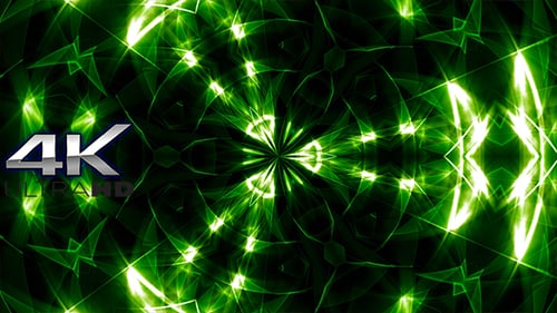 Green Shiny Kaleido 4k