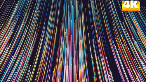 Dynamic Colorful Vertical Light Trails Abstract Background Loop
