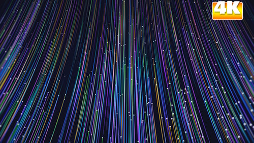 Dynamic Abstract Digital Lines Rising Up Background Animation