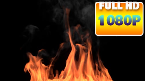 Realistic Fire with Rising Smoke Animation