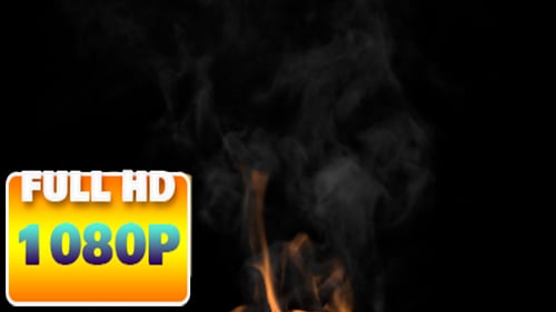 Realistic Rising Smoke and Flickering Fire Effect