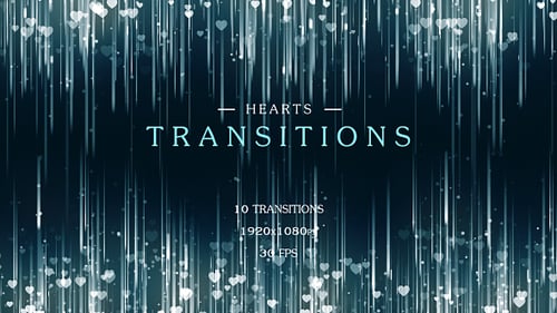 Romantic Hearts Light Particles Transition