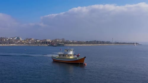 Vue aérienne du bateau Istanbul Maltepe Bosphore