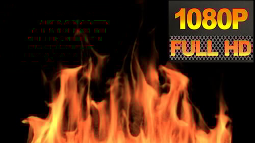 Realistic Fire Flames Animated Overlay Element