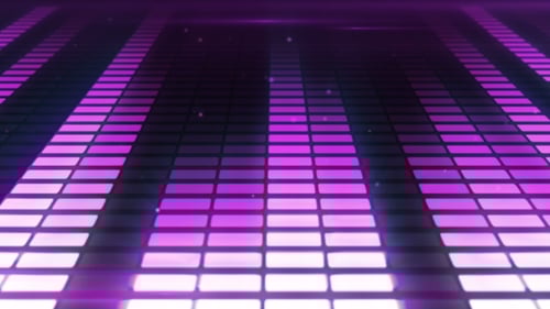 Glowing Purple Music Equalizer Visualization Loop