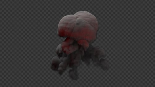 Realistic Fire Explosion and Rising Smoke Alpha Effect