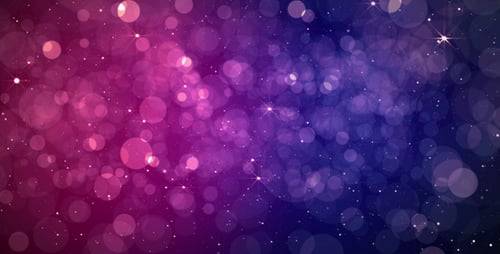 Abstract Pink and Blue Bokeh with Sparkling Stars Background