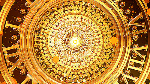 Clock Tunnel Loop Hintergrund