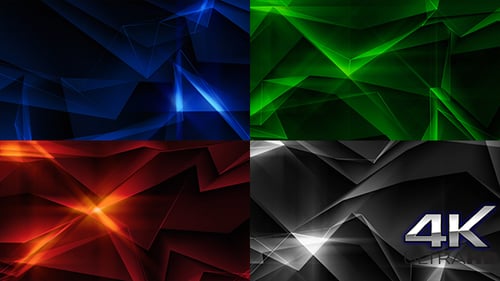 Epic Shiny Polygonal Background Loop 4k