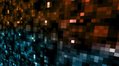 Fond avec carrés lumineux mobiles dans un style ludique