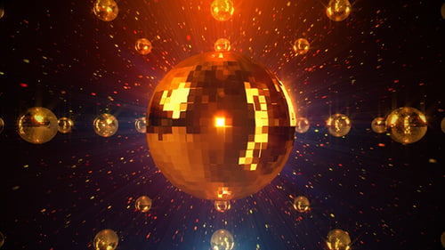 Goldene Discokugel