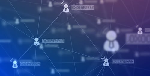 Futuristic Digital Network Connection with User Icons