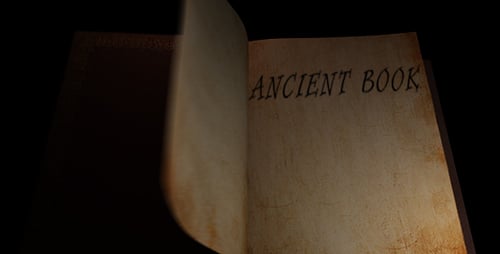 Old Book Opening and Turning Pages Animation