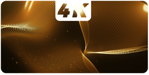 Golden Particle Wave Abstract Motion Background