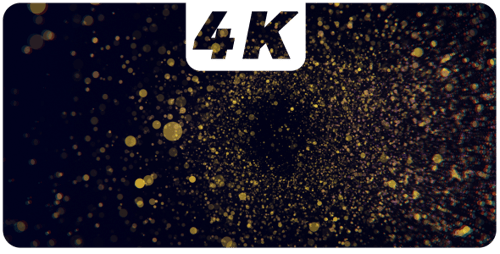 Abstract Golden Particles Festive Motion Background