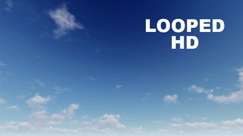 Blue Sky with Moving Clouds Time-lapse Background