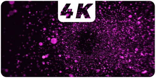 Abstract Purple Glowing Particle Bokeh Background