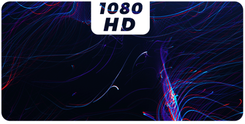 Abstract Flowing Particle Trails Digital Loop Background
