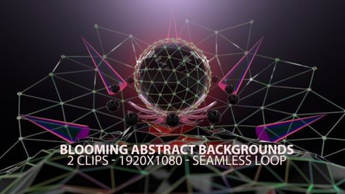 Blooming Abstract Backgrounds with Seamless Loop