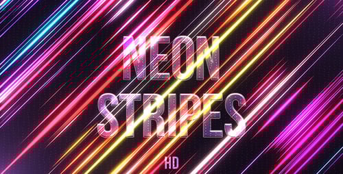 Neon Glowing Speed Lines Background Loop