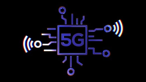 5G Chip Glitch Animation for Network Technology