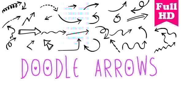 Doodle Arrows, Elements Motion Graphics ft. doodle arrow & doodle - Envato