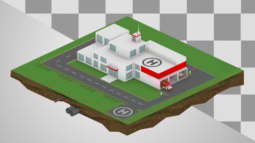 Isometric Fire Station