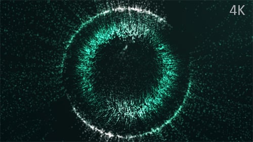 Abstract Particle Loading Circle Background Loop