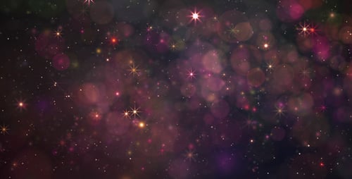 Shimmering Bokeh Lights and Stars Festive Background