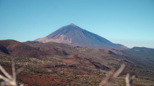 Volcanic Landscape at the Foot of the Volcano Teide