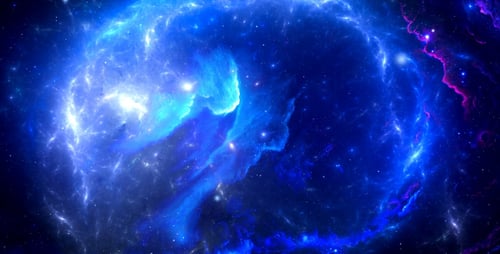 Dynamic Blue Galactic Nebula Loopable Background Animation