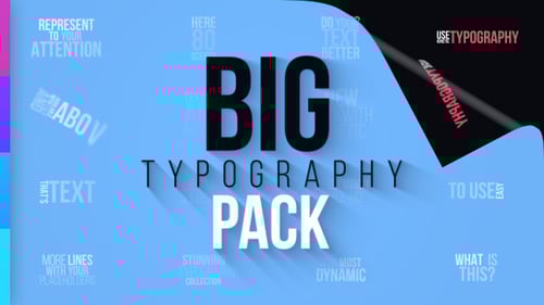 Dynamic Animated Kinetic Typography Scene Collection