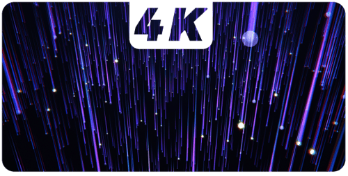 Futuristic Abstract Falling Light Streaks Loop Background