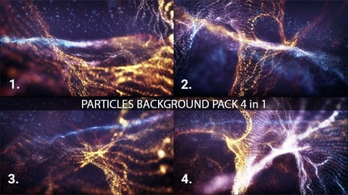Abstract Glowing Particle Waves Motion Backgrounds Pack
