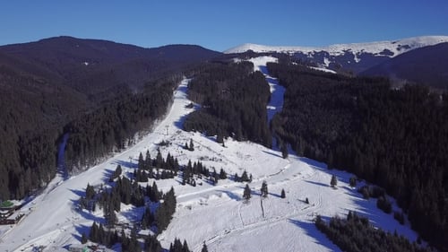 Aerial View of a Skii Resort