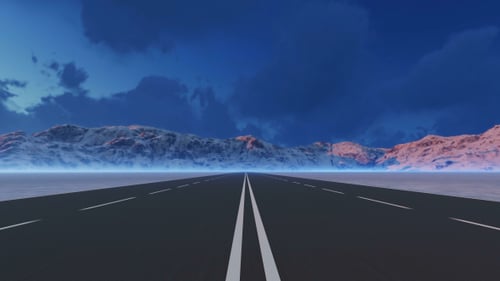 3D Night Road