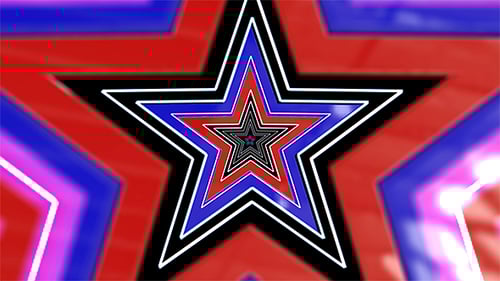 Neon Star Tunnel Loop Background