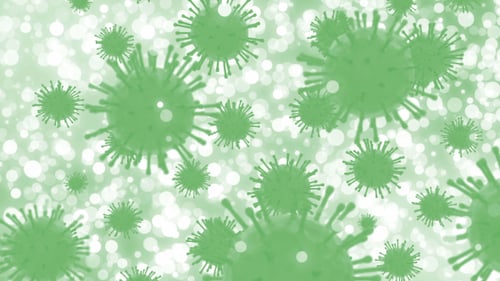 Abstract Animated Virus Cells Microscopic Background