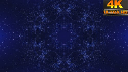 Blue Geometric Network Plexus Looping Background