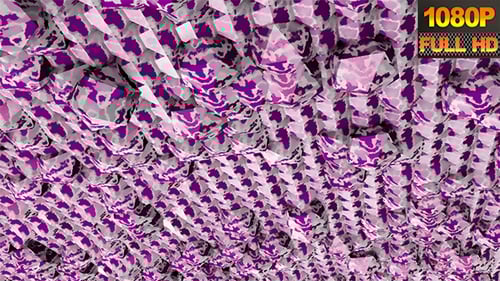 Fluid Abstract Pattern with Morphing Geometric Shapes Background