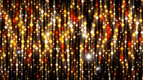 Abstract Golden Red Sparkling Light Curtain Background