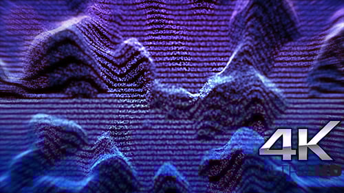 Loop de fundo épico de ondas azuis de partículas