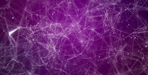 Abstract Purple Plexus Network Particle Loop Background