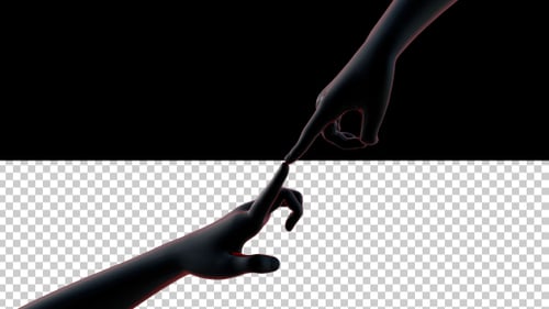 Artistic Hands Touching Animation for Symbolic Connection