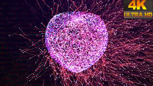 Abstract Particle Sphere Dynamic Background Loop