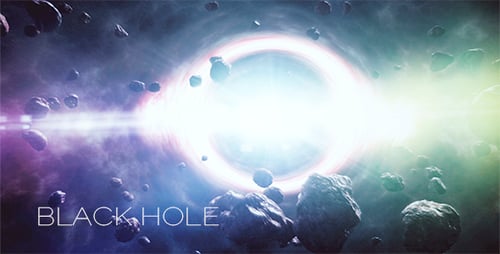 Swirling Space Nebula with Bright Light and Asteroids