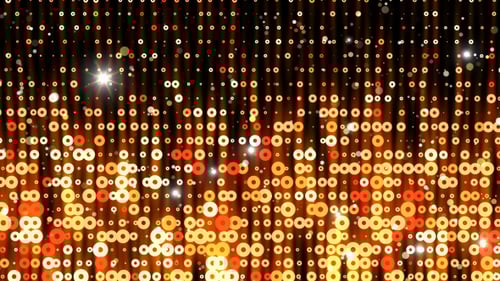 Animated Gold and Red Circles Geometric Shimmering Background