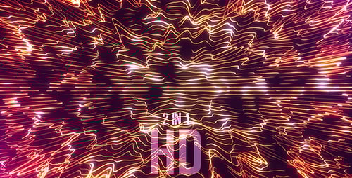 Abstract Glowing Wavy Lines Energy Background Animation