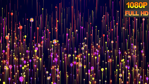 Colorful Balloons and Lines Celebration Background